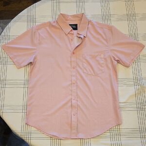Men's Pink Casual Button-Down Shirt